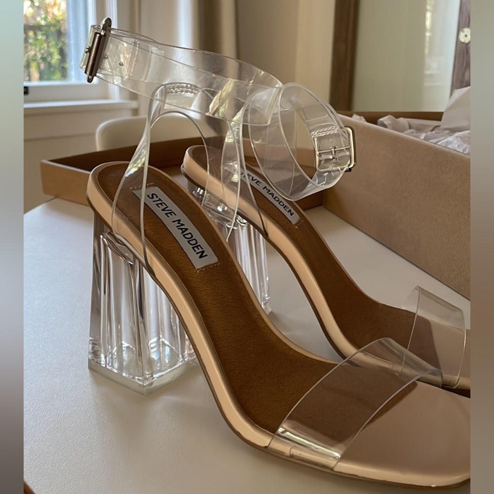 Steve Madden Clear Heels